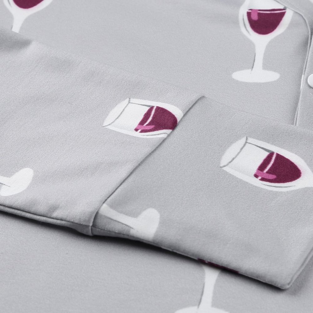 Trendy WINE Glass Pajamas Lounge Set - Picture 10 of 15